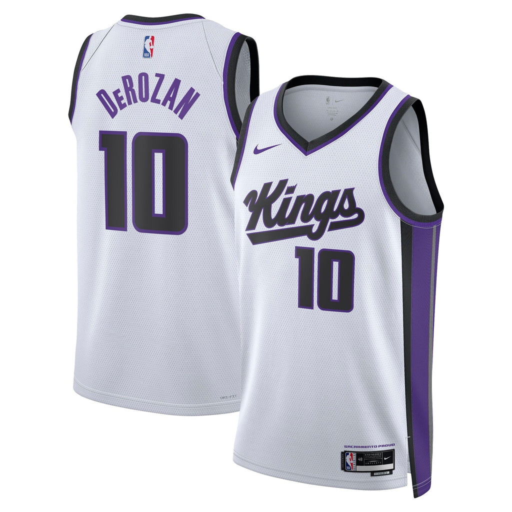 Sacramento Kings Association Edition Swingman Jersey - White - DeMar DeRozan product image 1, provided for visual reference
