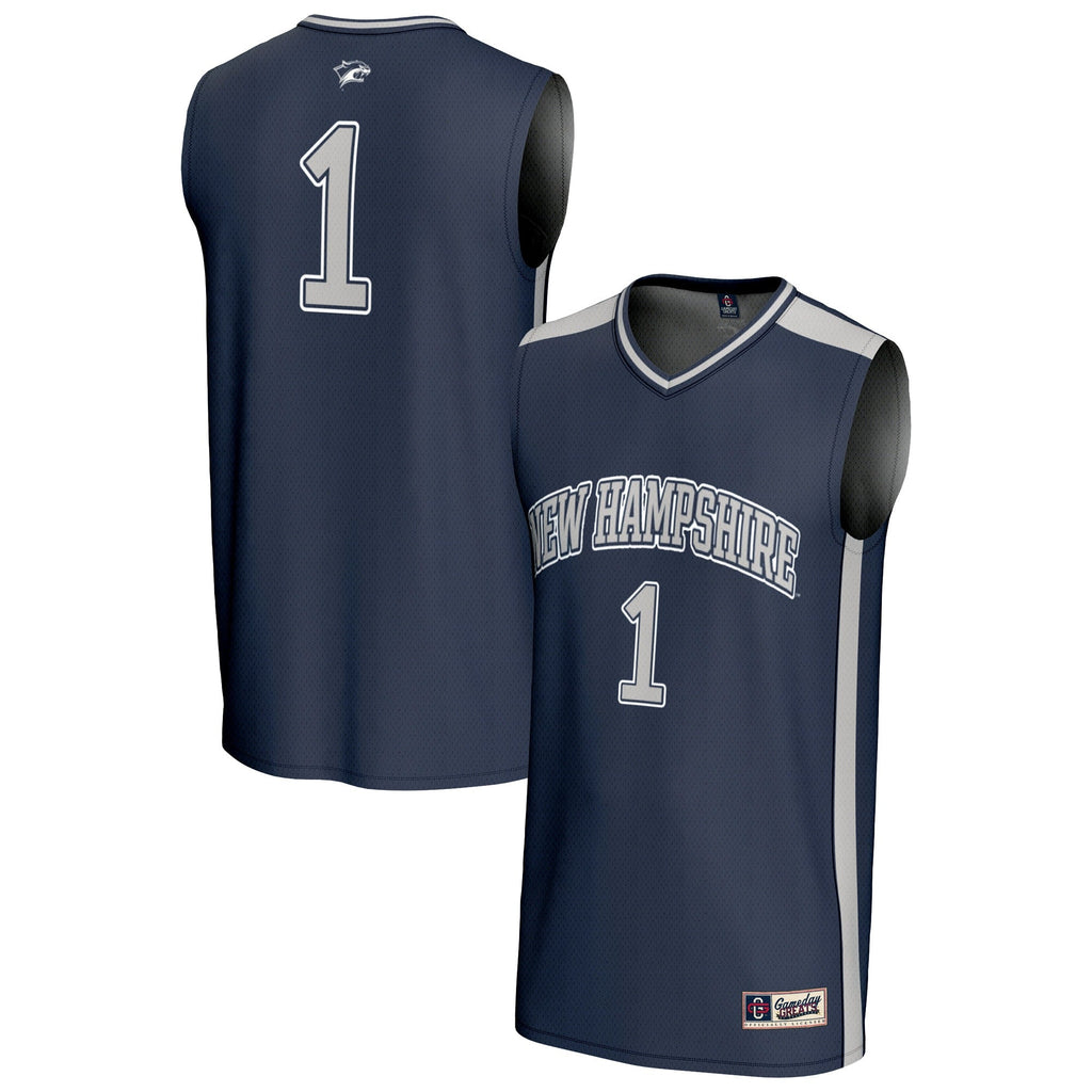 #1 New Hampshire Wildcats Lightweight Collegiate Basketball Fashion Jersey - Navy product image 2, provided for visual