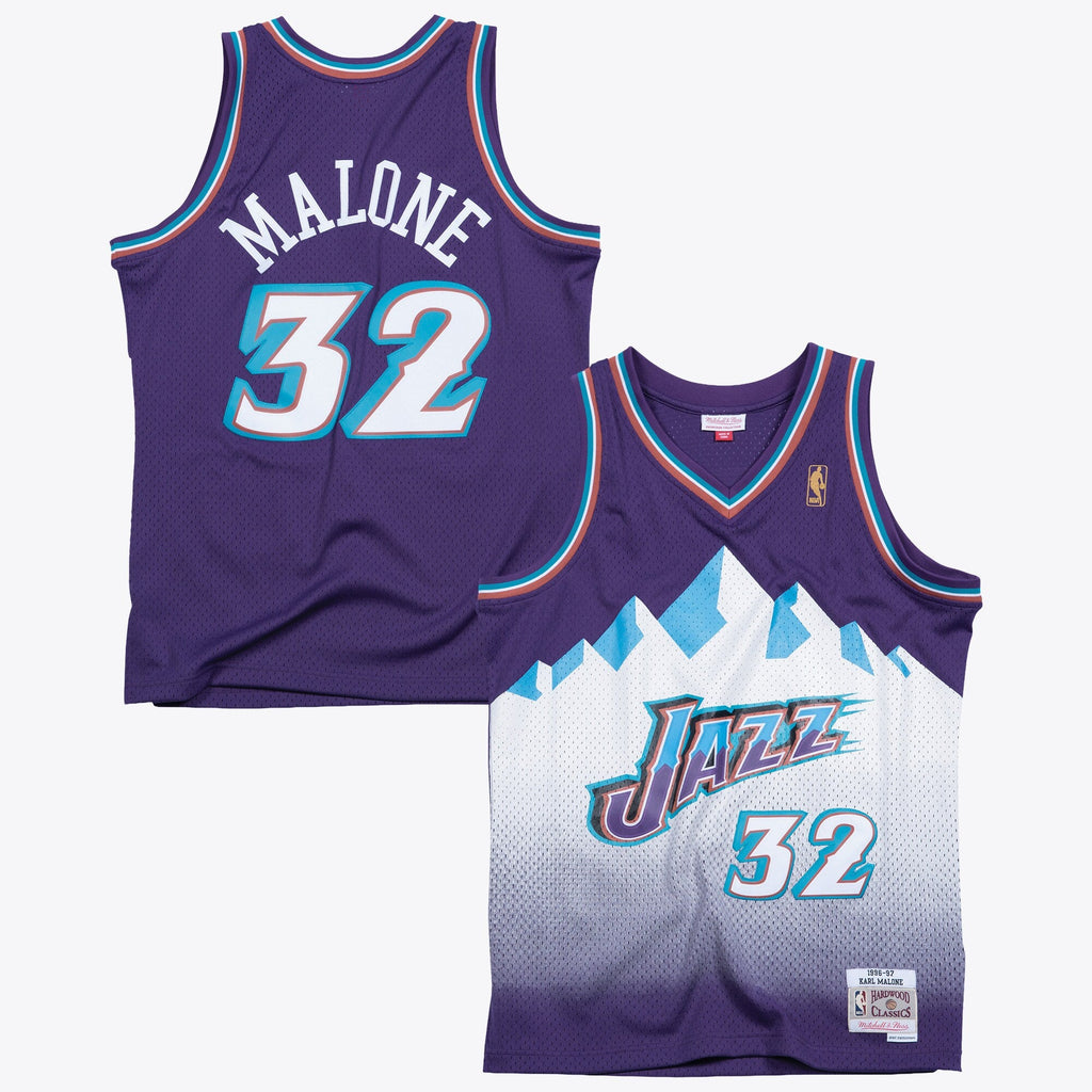 Utah Jazz Karl Malone 1996 Swingman Road Authentic Jersey - Purple product image 2, provided for visual reference and