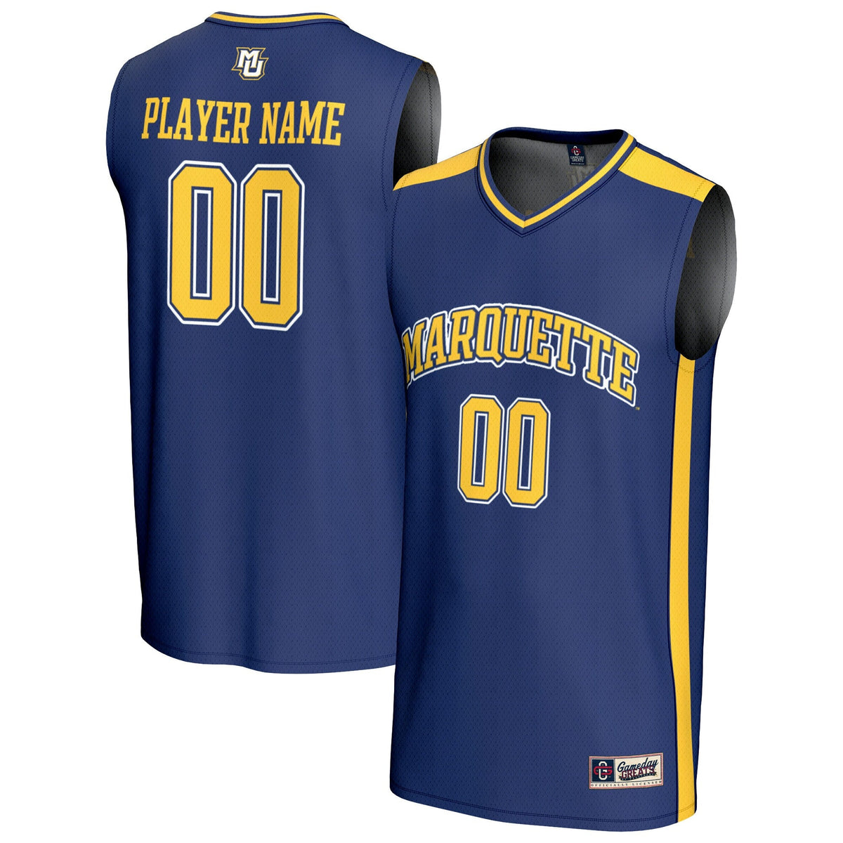 Marquette Golden Eagles NIL Pick-A-Player Lightweight Basketball Fashion Jersey - Blue product image 2, provided for visual