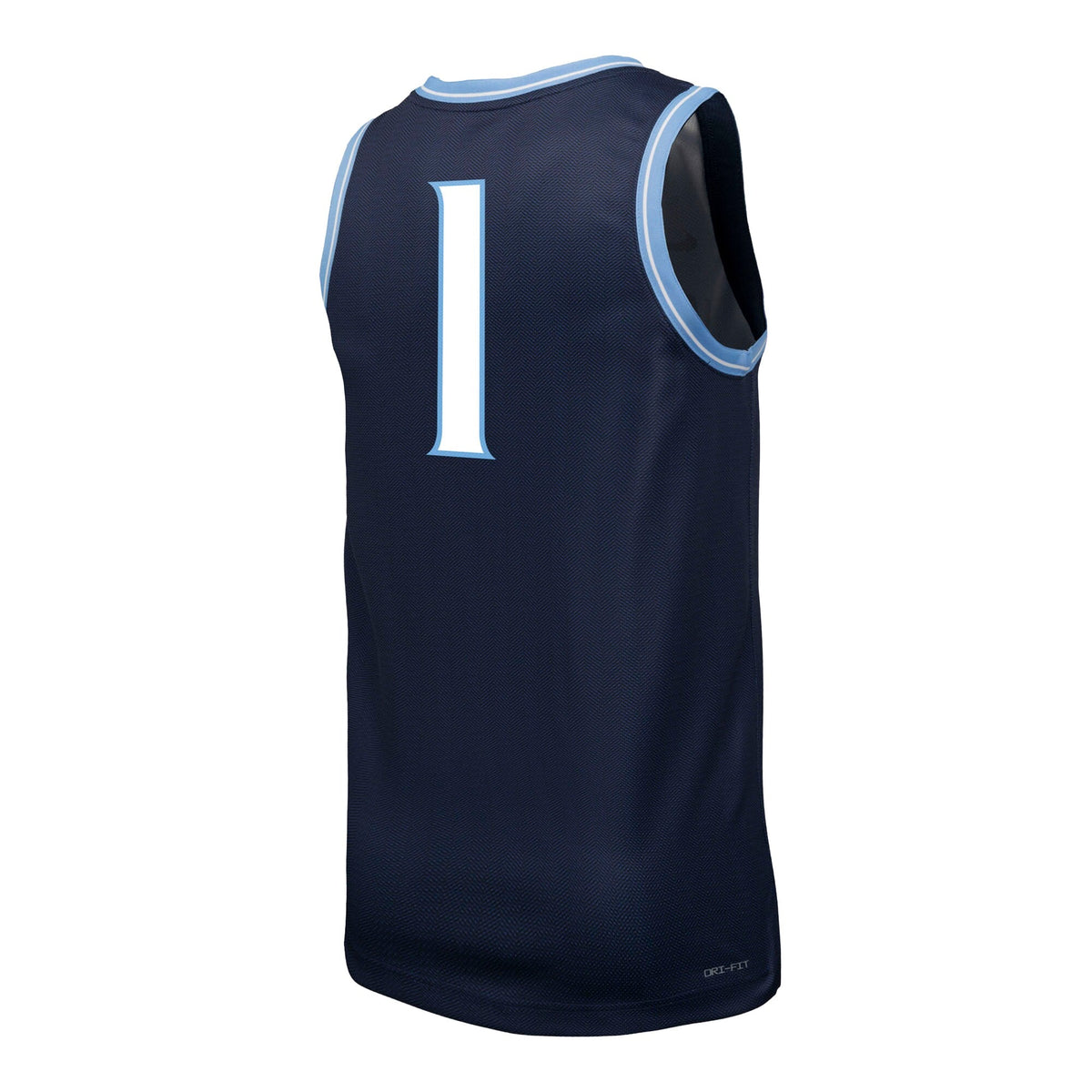 Villanova Wildcats #1 Replica Basketball Jersey - Navy product image 4, provided for visual reference and product detail