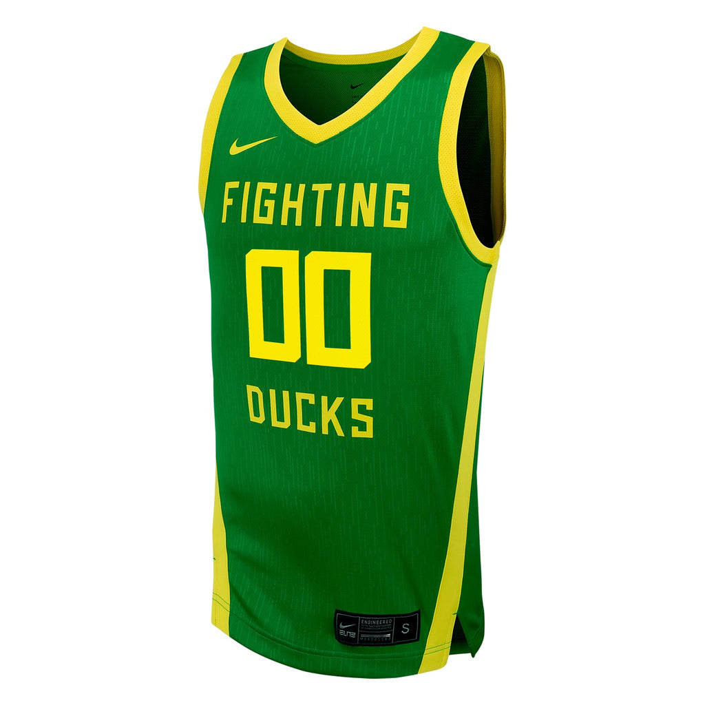 Oregon Ducks NIL Pick-A-Player Basketball Replica Jersey - Green product image 3, provided for visual reference and product