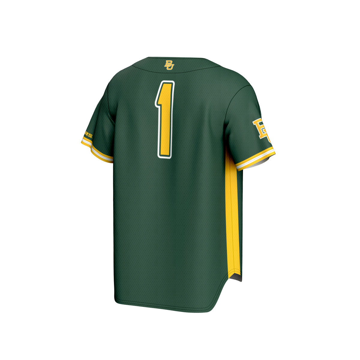 #1 Baylor Bears Lightweight Baseball Fashion Jersey - Green product image 4, provided for visual reference and product