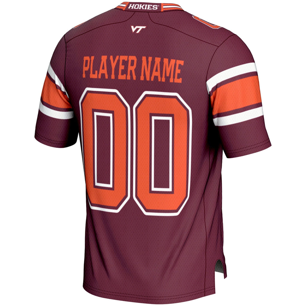Virginia Tech Hokies NIL Pick-A-Player Football Jersey - Maroon product image 4, provided for visual reference and product