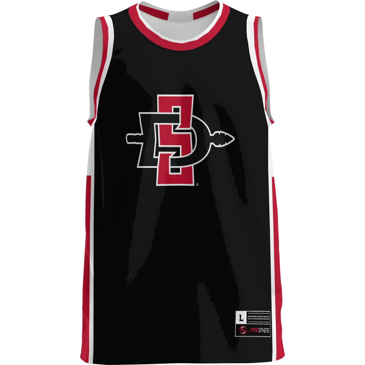 San Diego State Aztecs Lightweight Basketball Jersey - Black product image 3, provided for visual reference and product