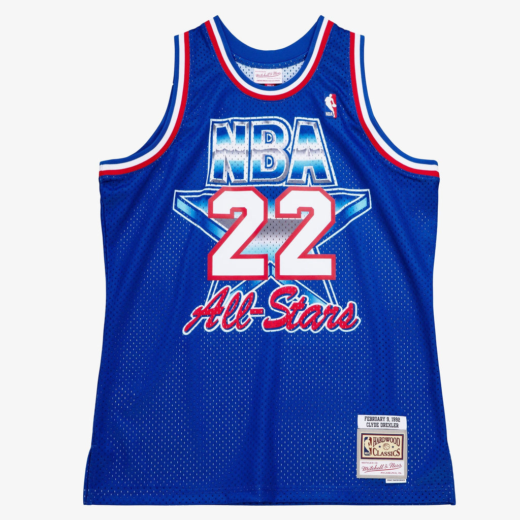 NBA Clyde Drexler 1992 All-Star West Authentic Jersey - Royal Blue product image 3, provided for visual reference and