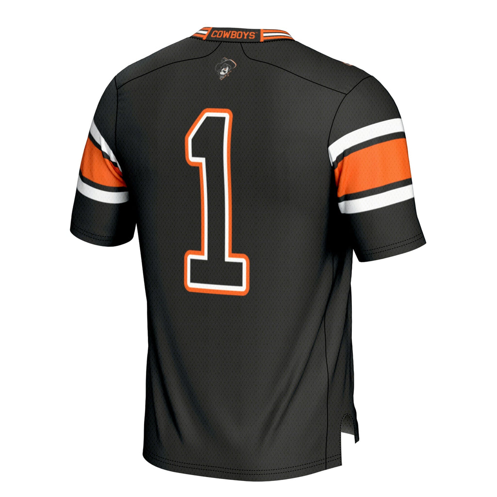#1 Oklahoma State Cowboys Football Jersey - Black product image 4, provided for visual reference and product detail review