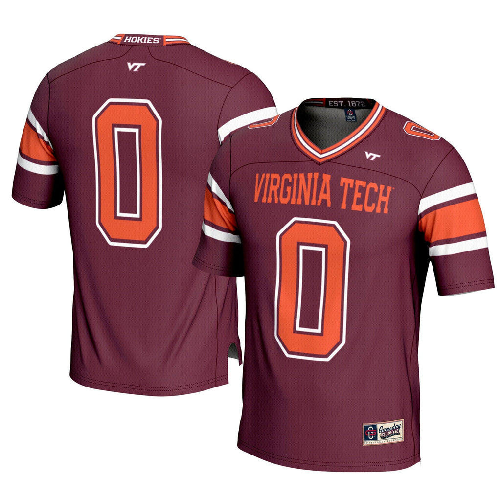 #0 Virginia Tech Hokies Football Jersey - Maroon product image 1, provided for visual reference and product detail review