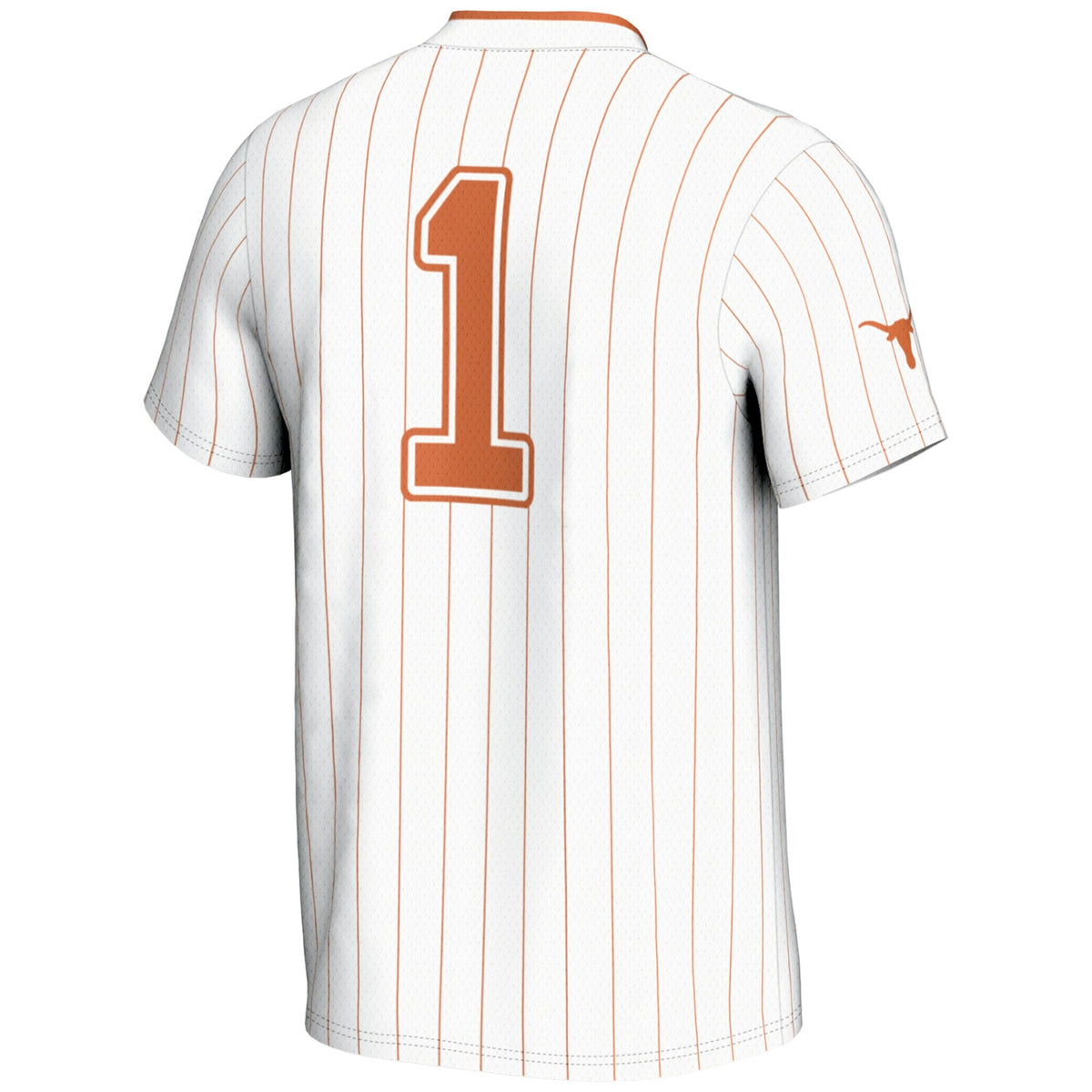 #1 Texas Longhorns Lightweight Softball Jersey - White product image 4, provided for visual reference and product detail