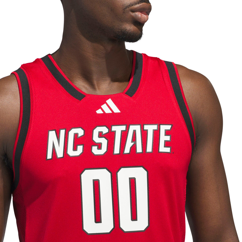 #00 Red NC State Wolfpack Replica Swingman Jersey product image 4, provided for visual reference and product detail review