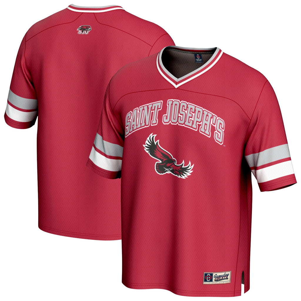 Saint Joseph's Hawks Spirit Football Jersey - Crimson product image 1, provided for visual reference and product detail