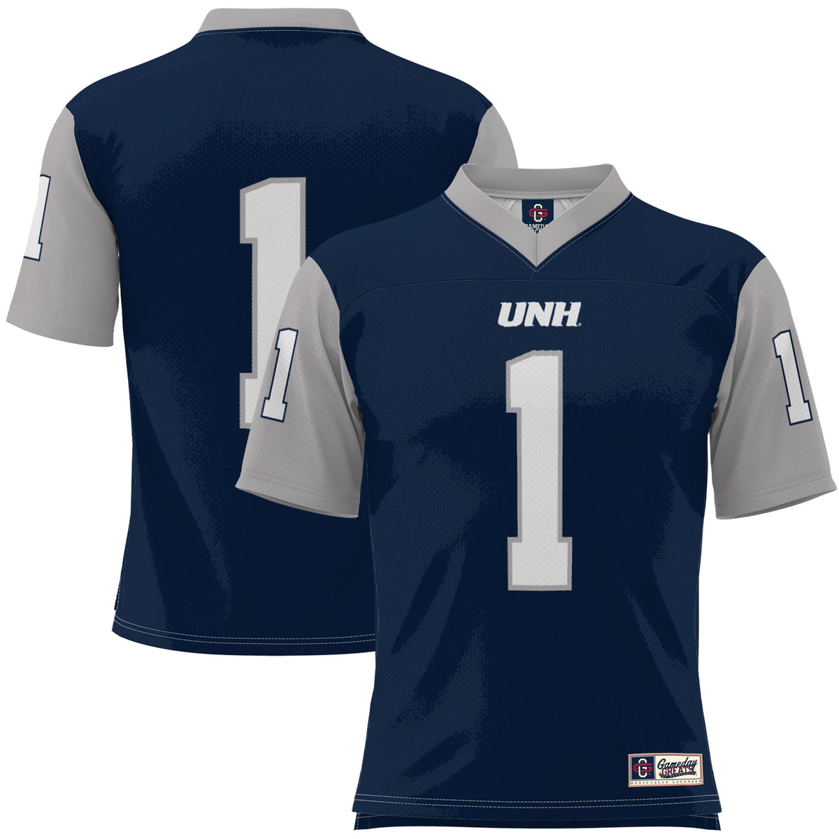 #1 New Hampshire Wildcats Football Jersey - Navy product image 2, provided for visual reference and product detail review