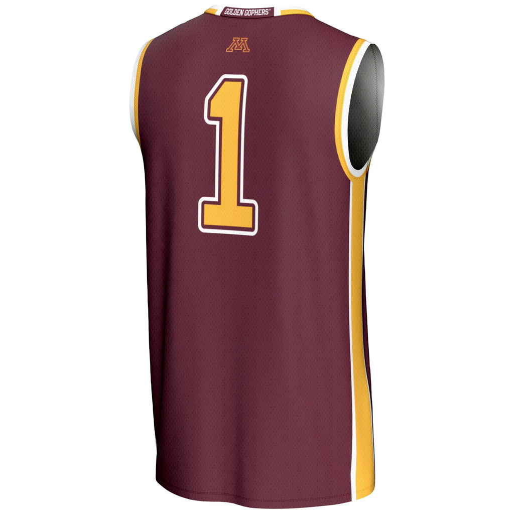#1 Minnesota Golden Gophers Lightweight Basketball Jersey - Maroon product image 4, provided for visual reference and