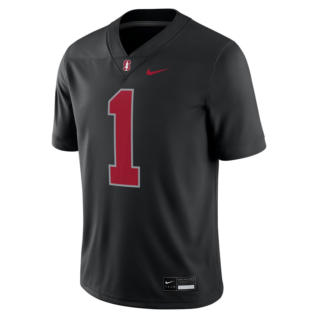 #1 Stanford Cardinal Alternate Game Jersey - Black product image 3, provided for visual reference and product detail review