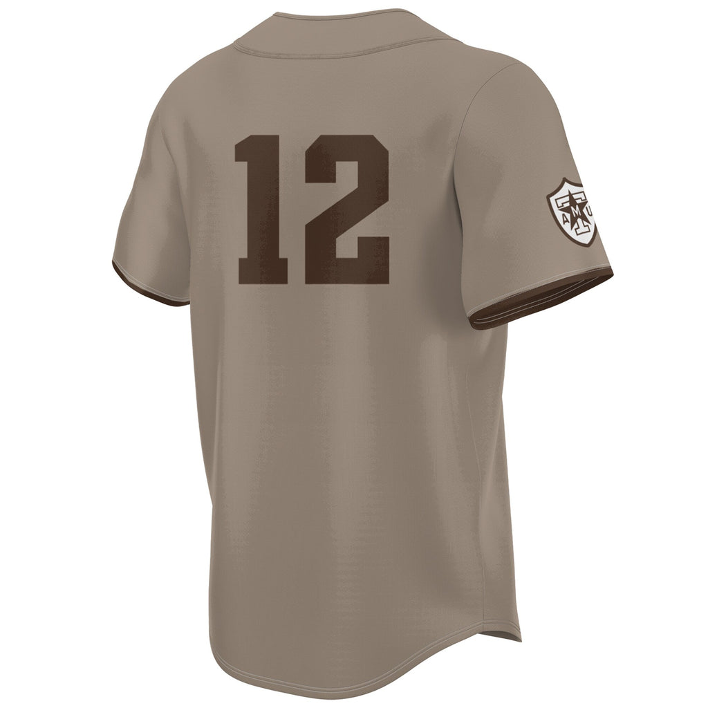 Texas A&M Aggies Corps of Cadet Lightweight Baseball Jersey - Khaki product image 4, provided for visual reference and