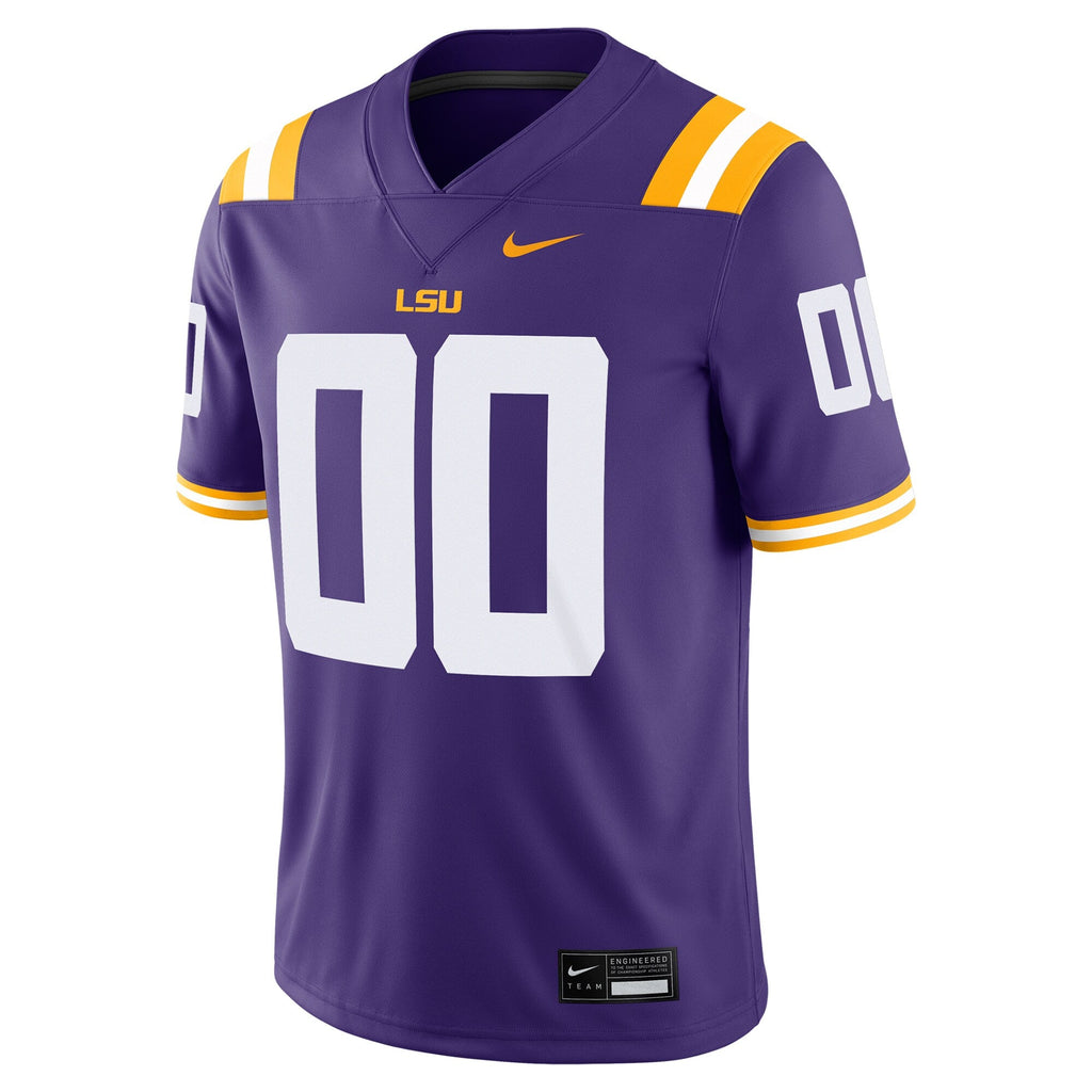 LSU Tigers NIL Pick-A-Player Game Jersey - Purple product image 3, provided for visual reference and product detail review