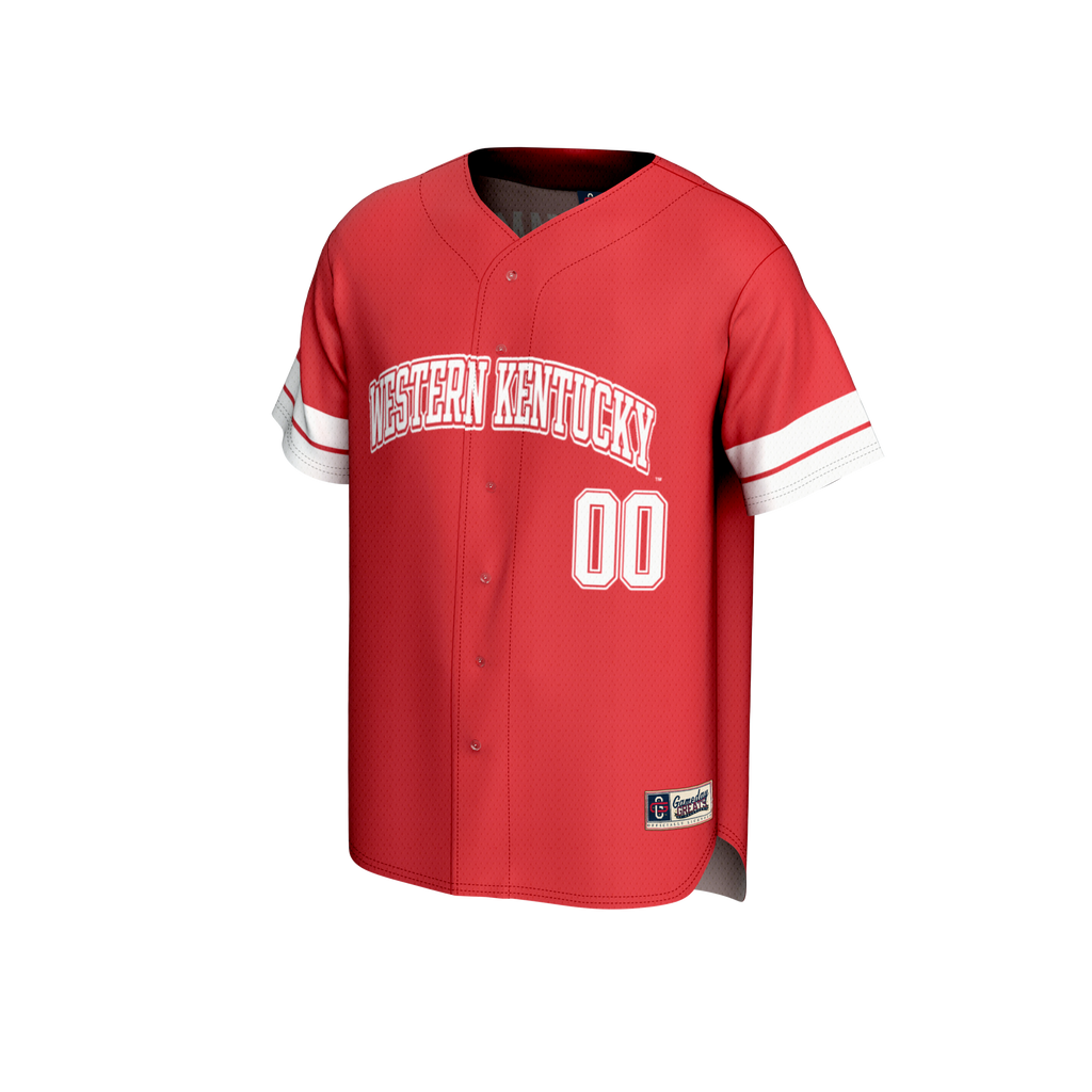 Western Kentucky Hilltoppers NIL Pick-A-Player Baseball Lightweight Jersey - Red product image 3, provided for visual