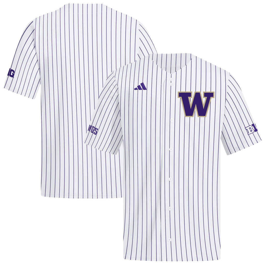 White Washington Huskies Home Replica Baseball Jersey product image 1, provided for visual reference and product detail