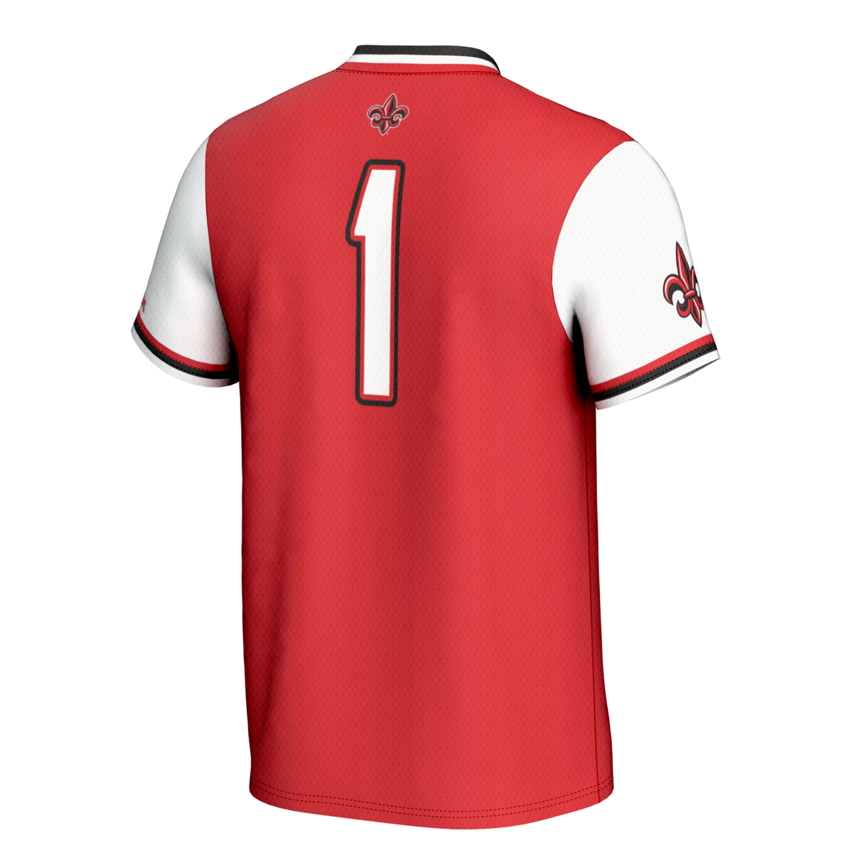 #1 Louisiana Ragin' Cajuns Lightweight Softball Jersey - Cardinal product image 4, provided for visual reference and product