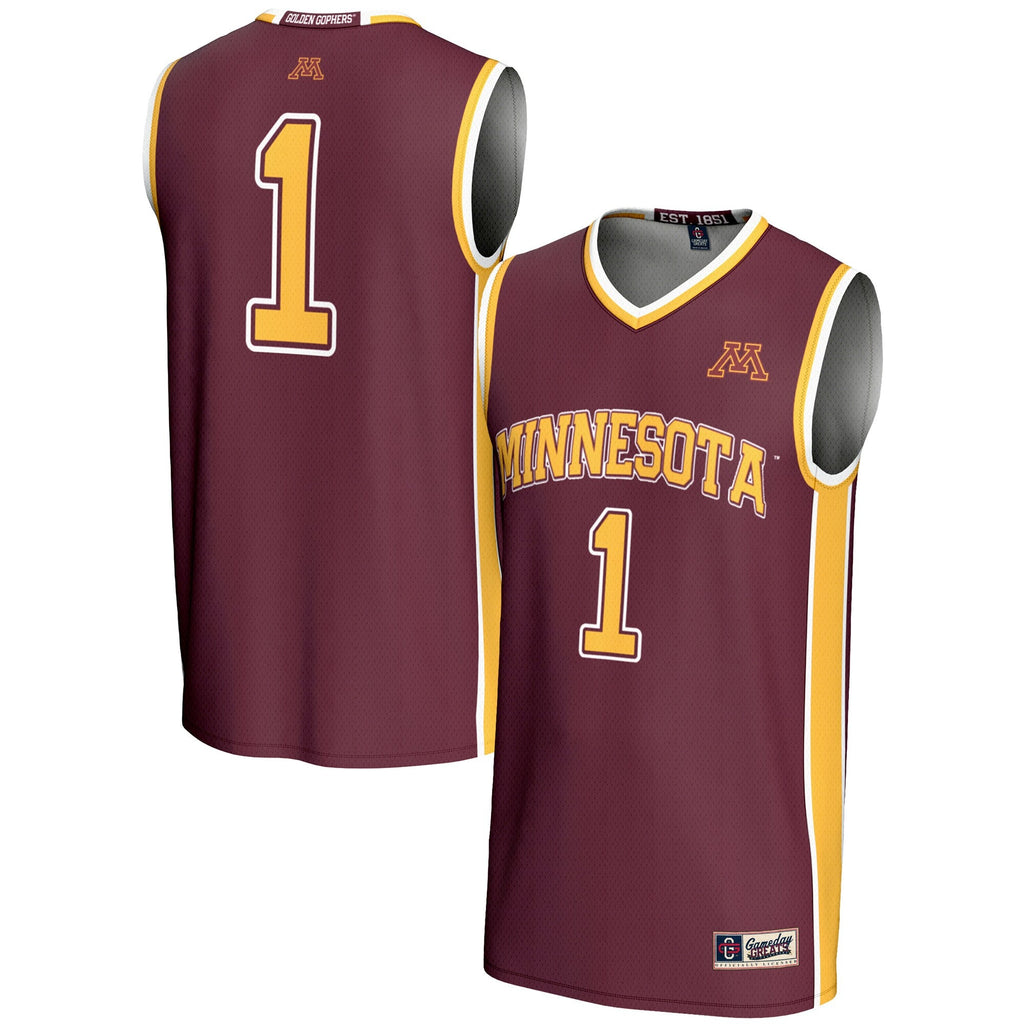 #1 Minnesota Golden Gophers Lightweight Basketball Jersey - Maroon product image 1, provided for visual reference and