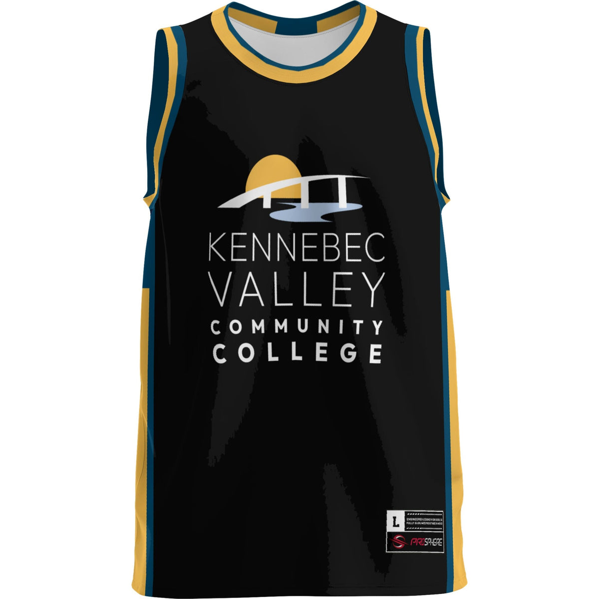 Kennebec Valley Community College Lightweight Basketball Jersey - Black product image 3, provided for visual reference and