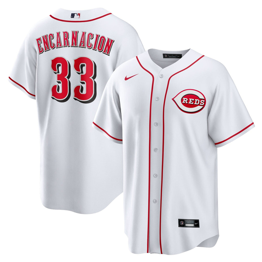 Cincinnati Reds Christian Encarnacion-Strand White Home Replica Jersey product image 1, provided for visual reference and