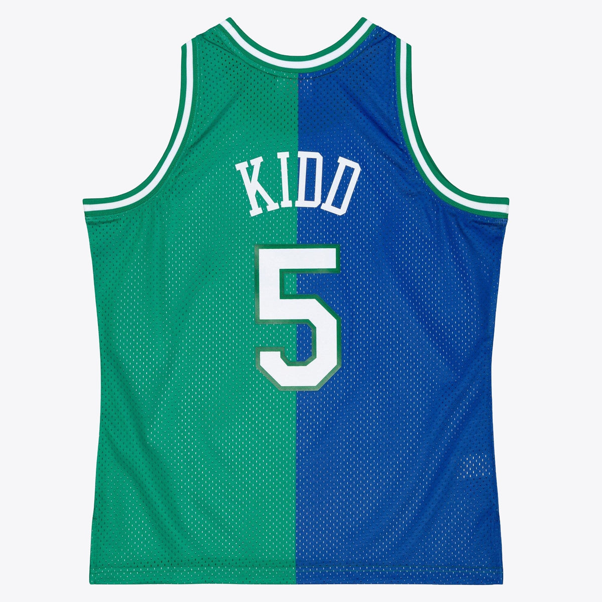 Dallas Mavericks Jason Kidd 1994 Split Swingman Jersey - Blue/Green product image 4, provided for visual reference and
