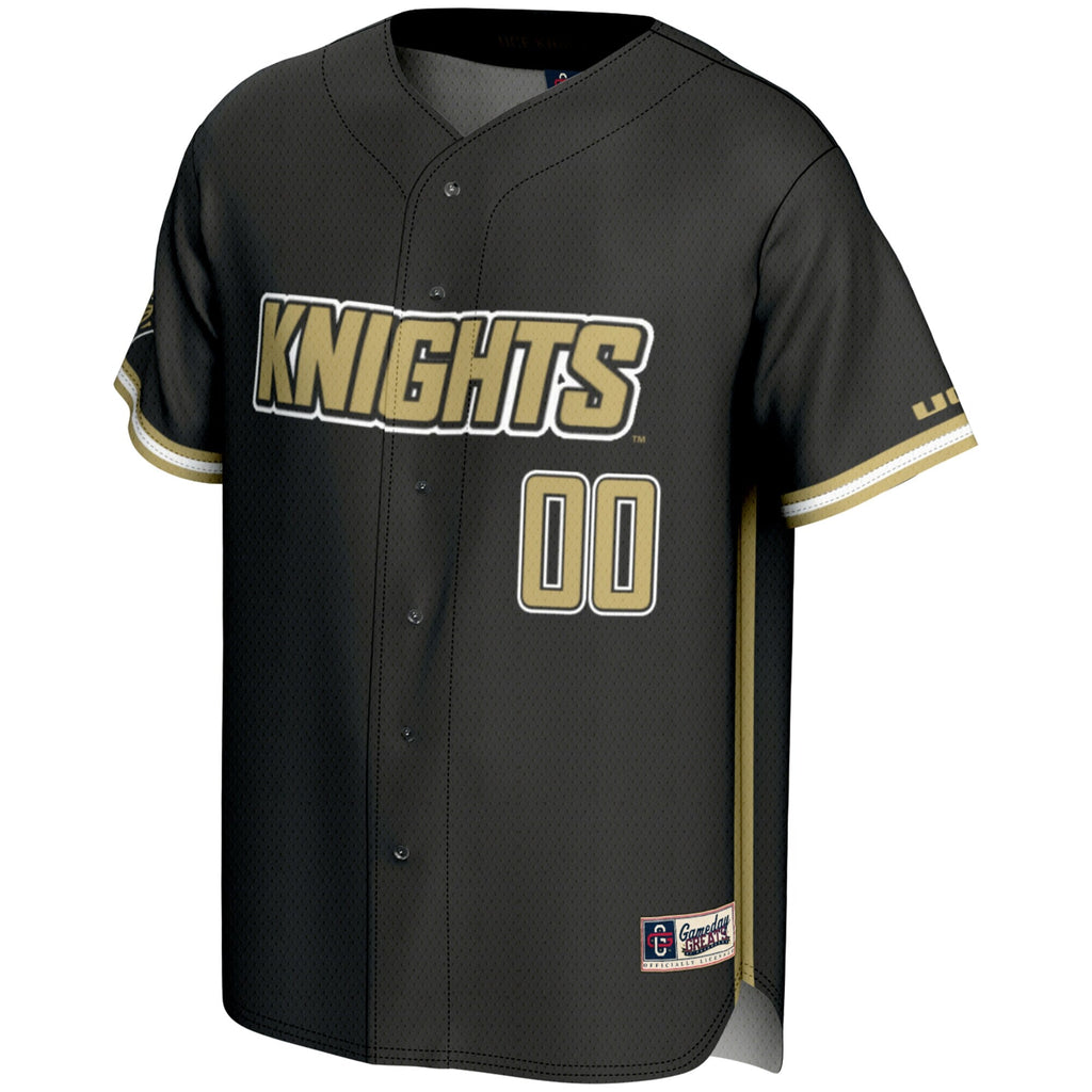 UCF Knights NIL Pick-A-Player Lightweight Baseball Jersey - Black product image 3, provided for visual reference and product