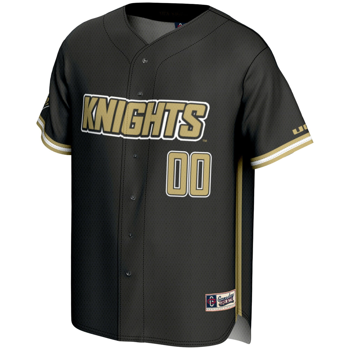 UCF Knights NIL Pick-A-Player Lightweight Baseball Jersey - Black product image 3, provided for visual reference and product