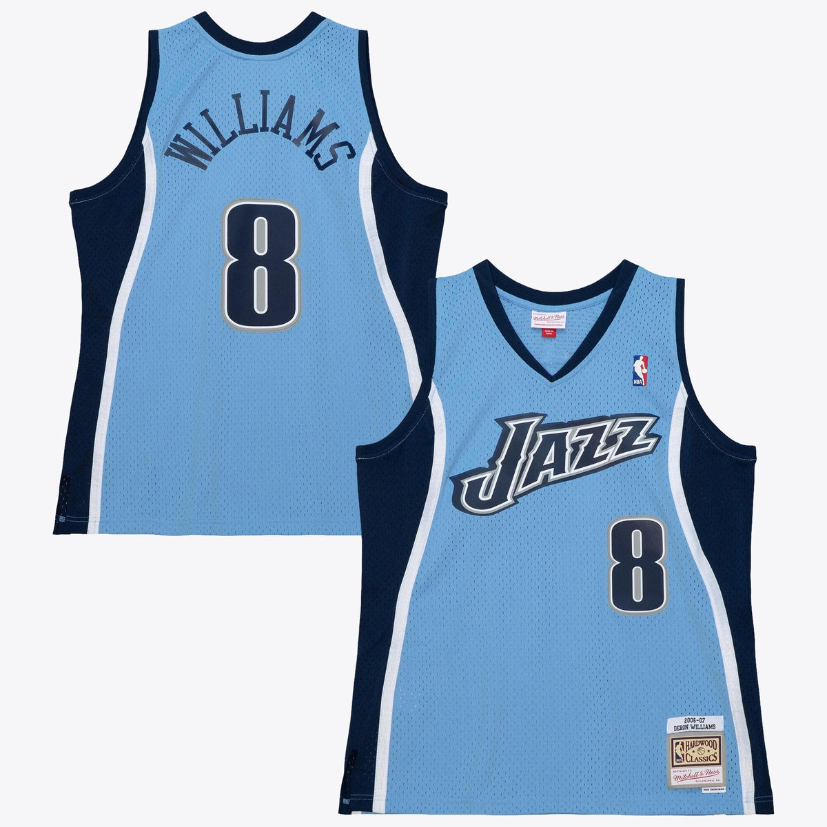 Utah Jazz Deron Williams 2006 Alternate Authentic Jersey - Columbia Blue product image 2, provided for visual reference and