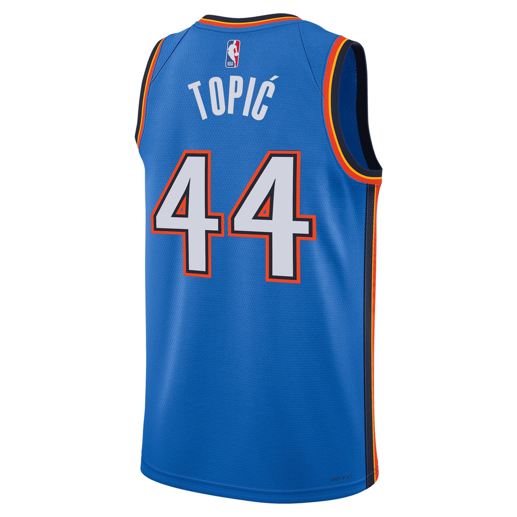 Oklahoma City Thunder Icon Swingman Jersey - Blue - Nikola Topić product image 4, provided for visual reference and product