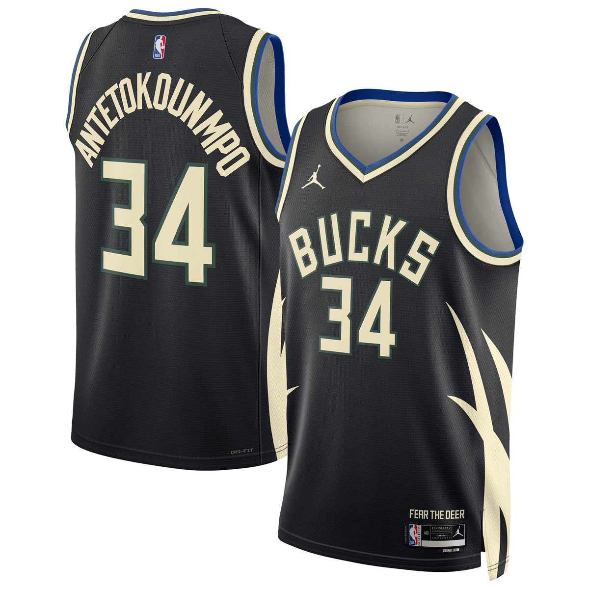 Milwaukee Bucks Giannis Antetokounmpo Dri-FIT NBA Swingman Jersey product image 2, provided for visual reference and product