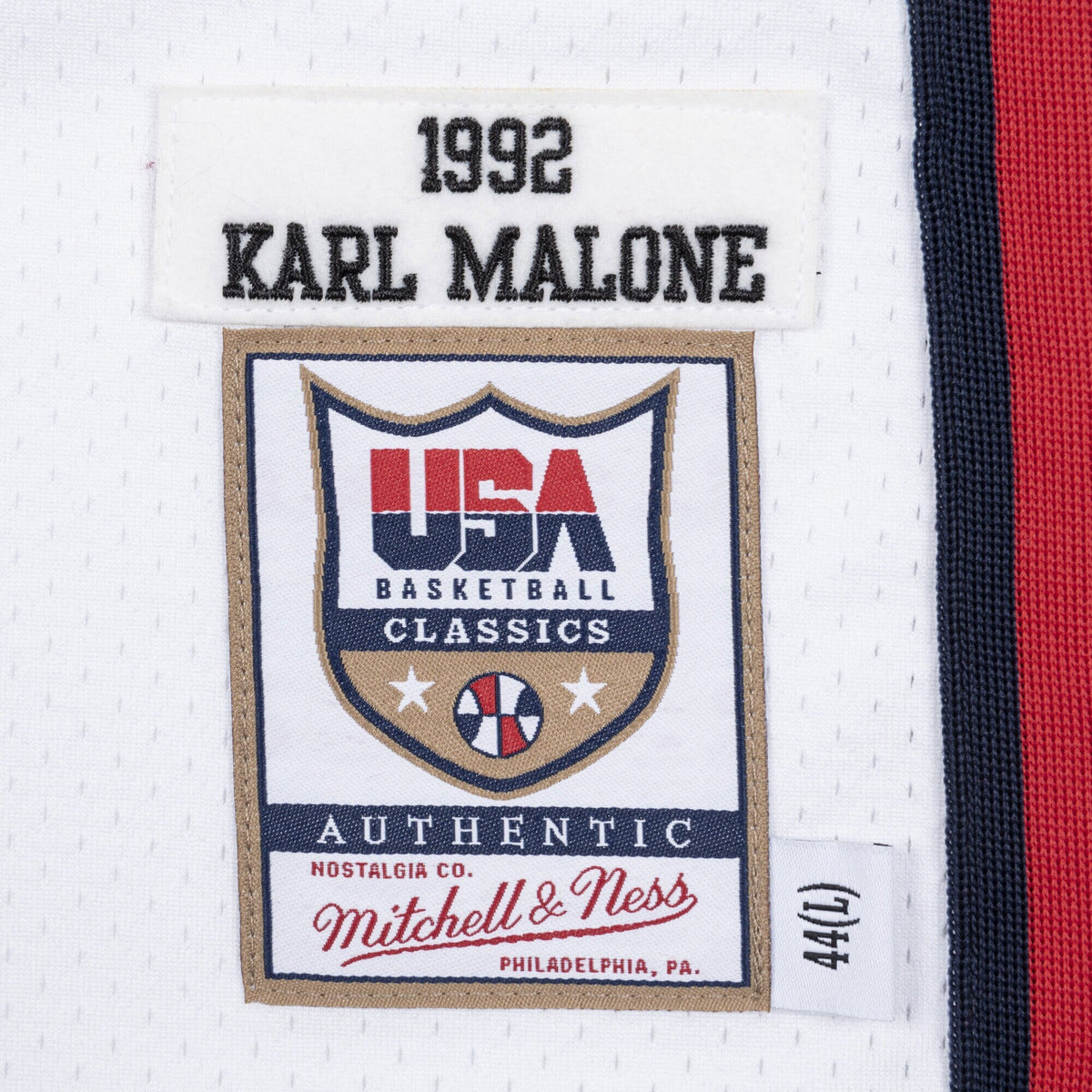 USA Basketball Authentic Jersey Karl Malone 1992 product image 4, provided for visual reference and product detail review
