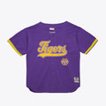 LSU Tigers Mesh Button-Up Batting Practice Baseball Jersey - Purple product image 1, provided for visual reference and