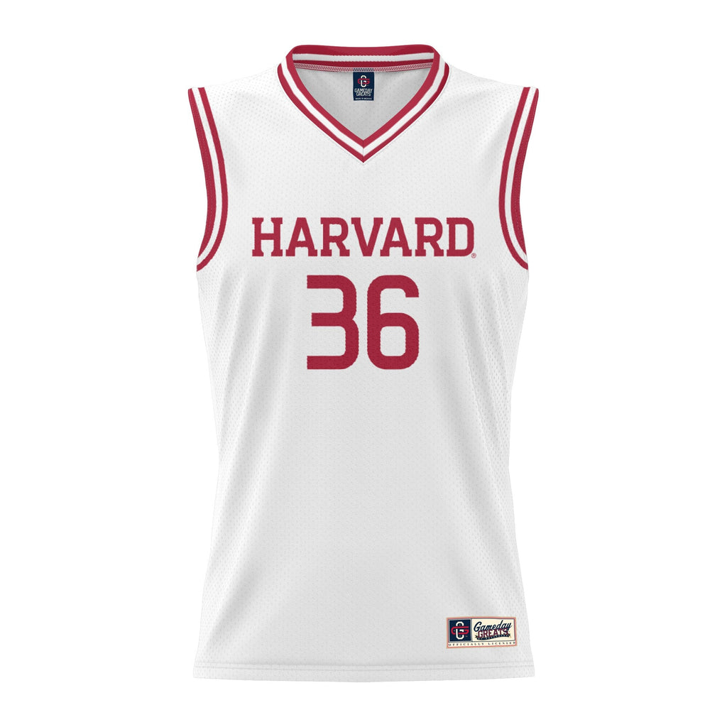 #36 Harvard Crimson Lightweight Basketball Jersey - White product image 3, provided for visual reference and product detail