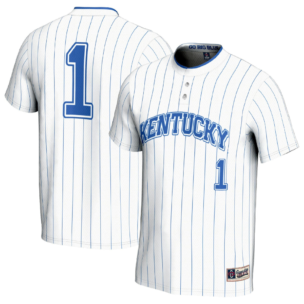 #1 Kentucky Wildcats Lightweight Softball Fashion Jersey - White product image 1, provided for visual reference and product