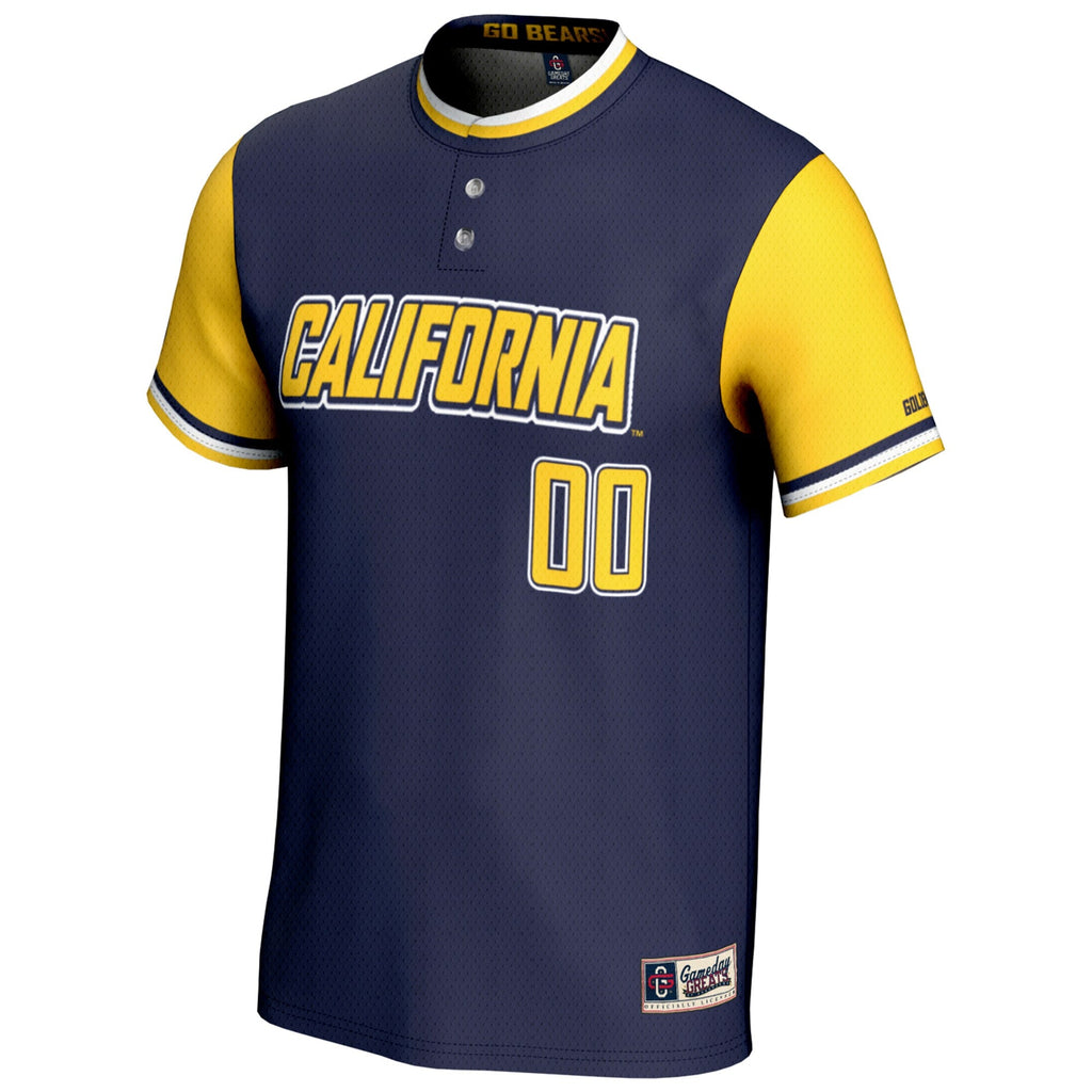 Cal Bears NIL Pick-A-Player Lightweight Softball Jersey - Navy product image 3, provided for visual reference and product