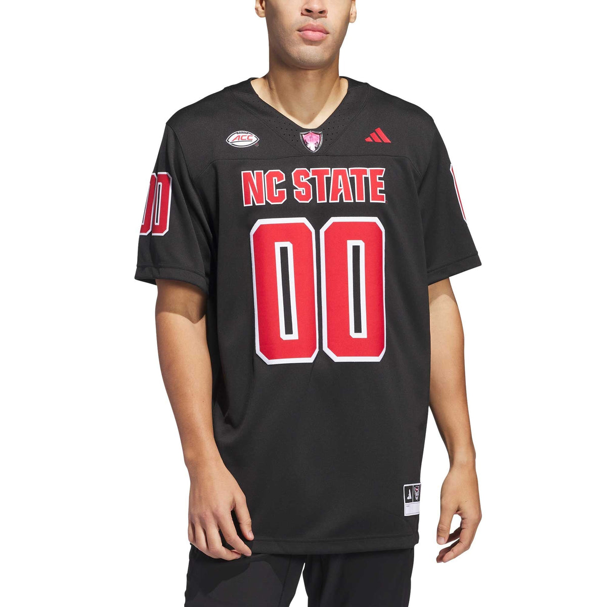 #00 Black NC State Wolfpack Premier Strategy Jersey product image 3, provided for visual reference and product detail review