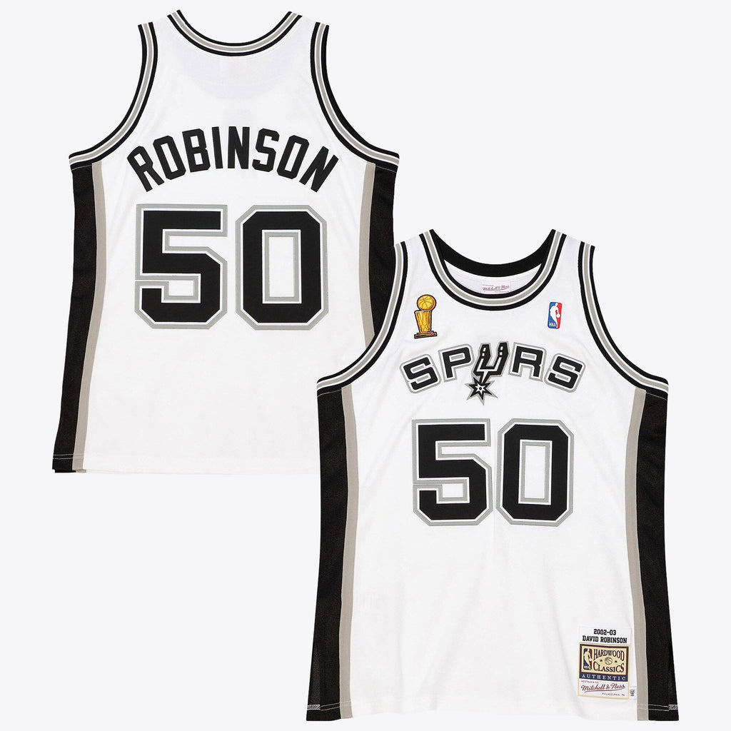 San Antonio Spurs David Robinson 2002 Home Finals Authentic Jersey - White product image 1, provided for visual reference