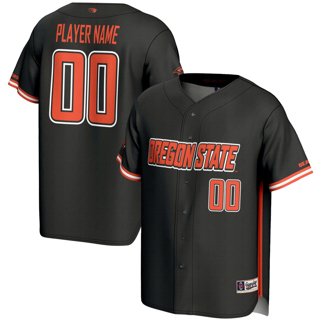 Oregon State Beavers NIL Pick-A-Player Lightweight Baseball Jersey - Black product image 1, provided for visual reference