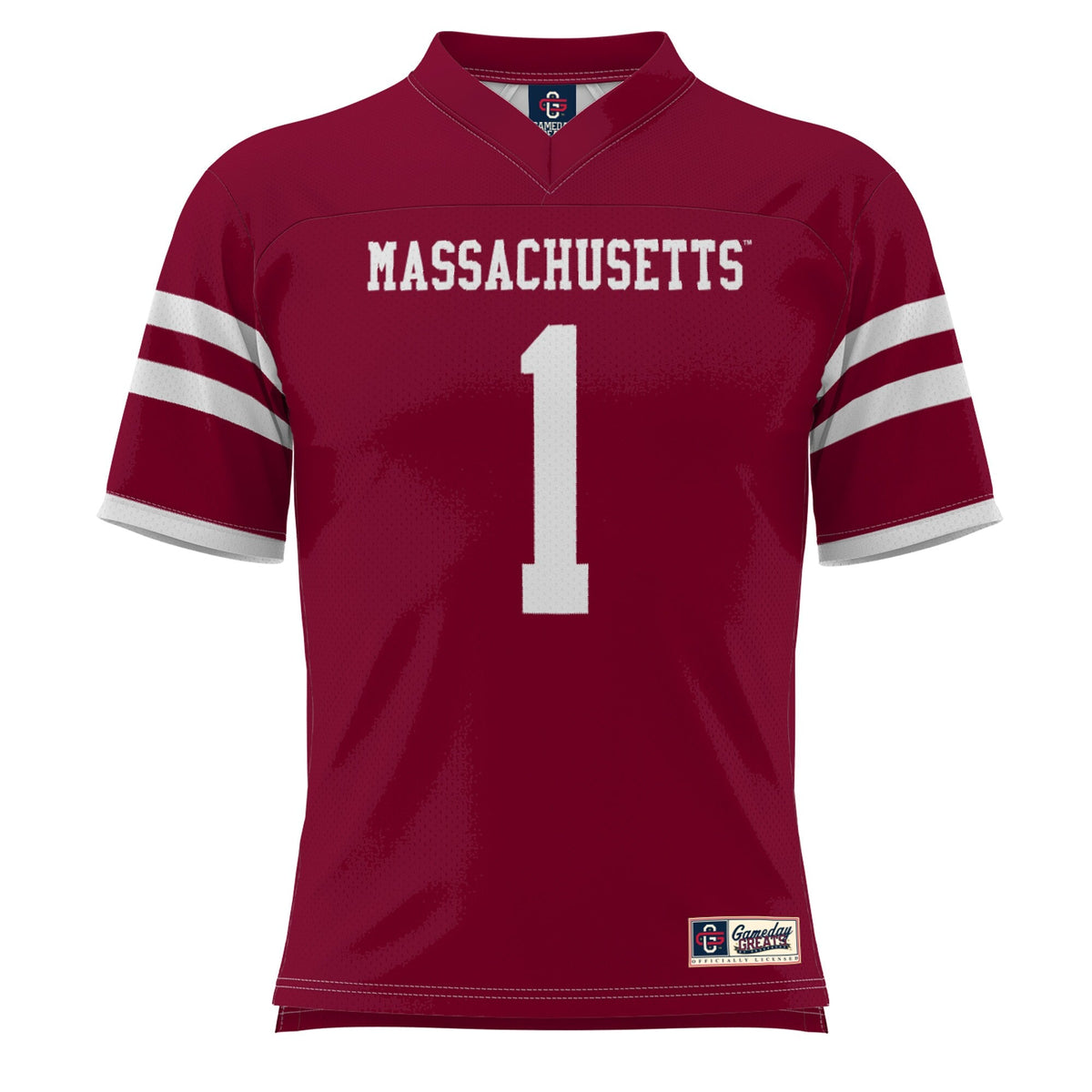 #1 UMass Minutemen Football Jersey - Maroon product image 3, provided for visual reference and product detail review
