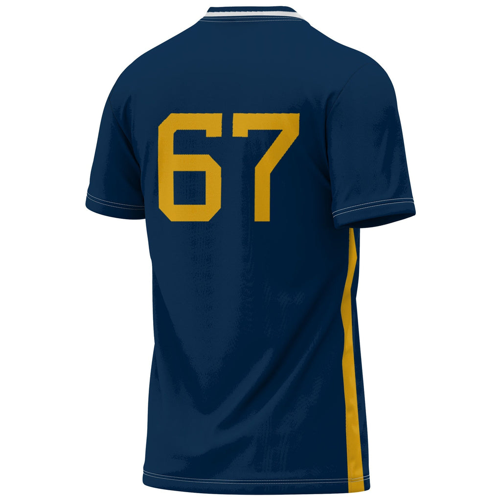 #1 West Virginia Mountaineers Lightweight Soccer Fashion Jersey - Navy product image 4, provided for visual reference and