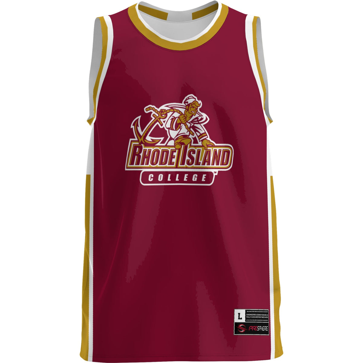 Rhode Island Anchormen Lightweight Basketball Jersey - Burgundy product image 3, provided for visual reference and product