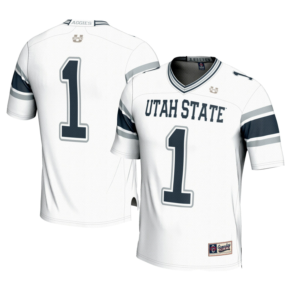 #1 Utah State Aggies Football Jersey - White product image 1, provided for visual reference and product detail review