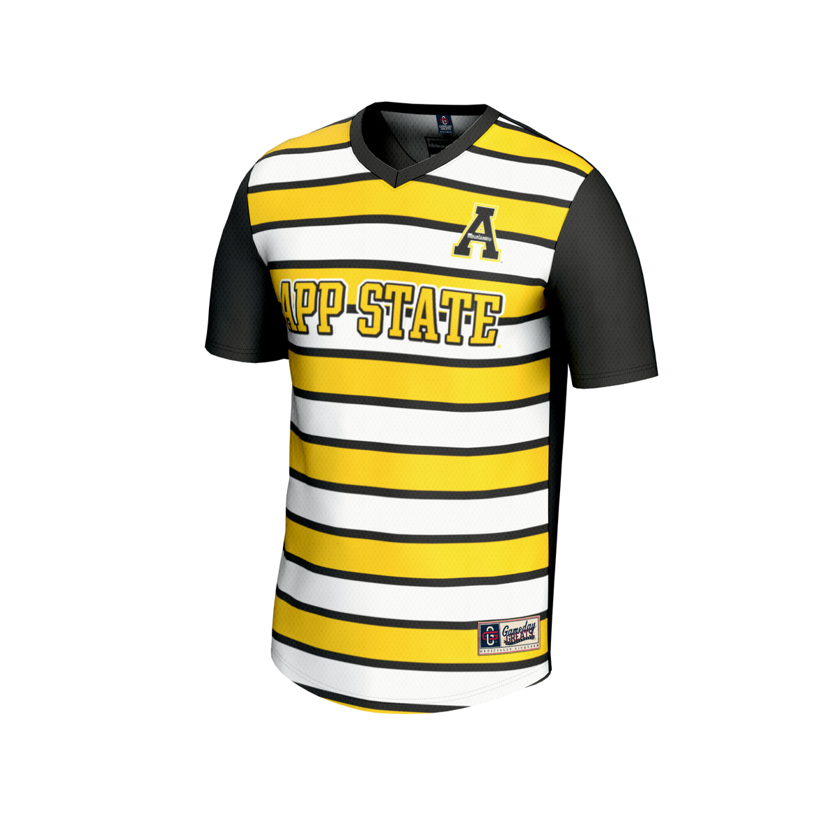 #25 Appalachian State Mountaineers Lightweight Soccer Fashion Jersey - Black product image 3, provided for visual reference