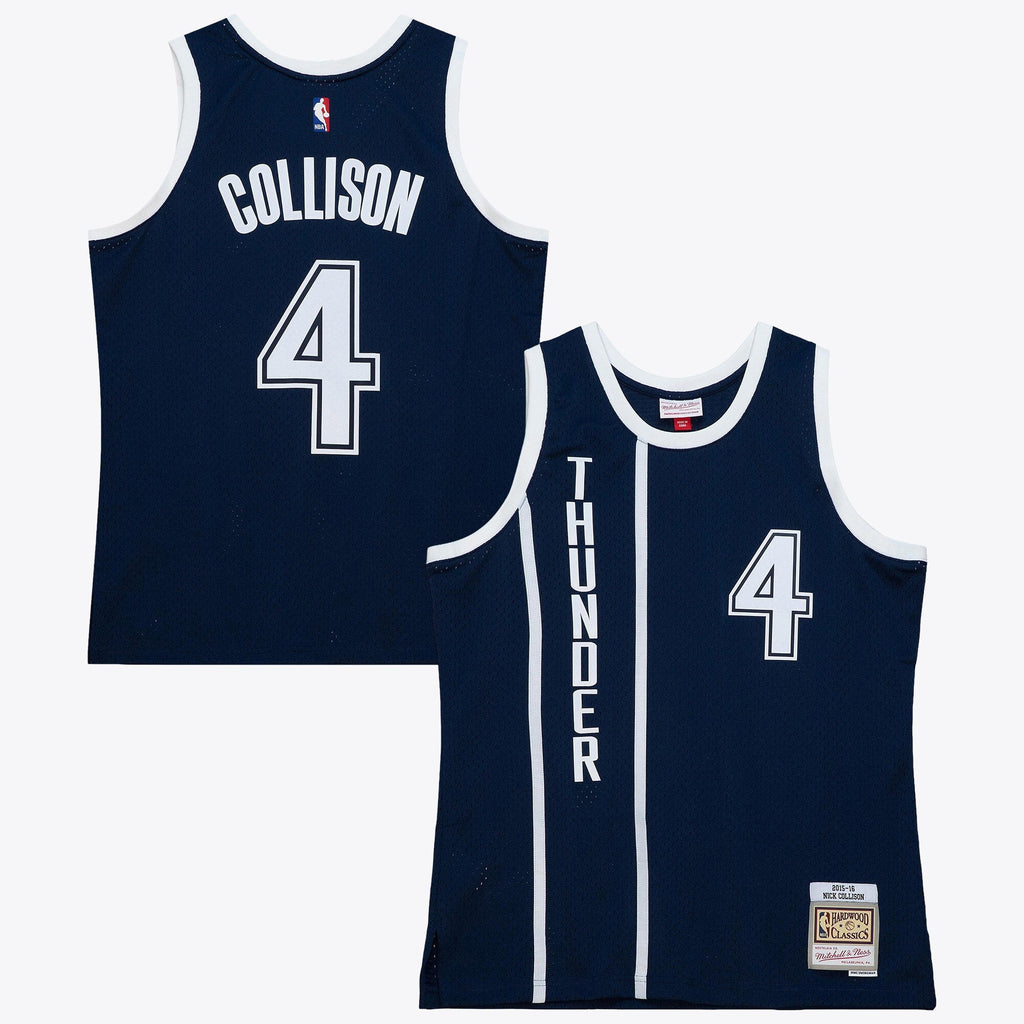 Oklahoma City Thunder Nick Collison 2015 Alternate Authentic Jersey - Ash Blue product image 2, provided for visual