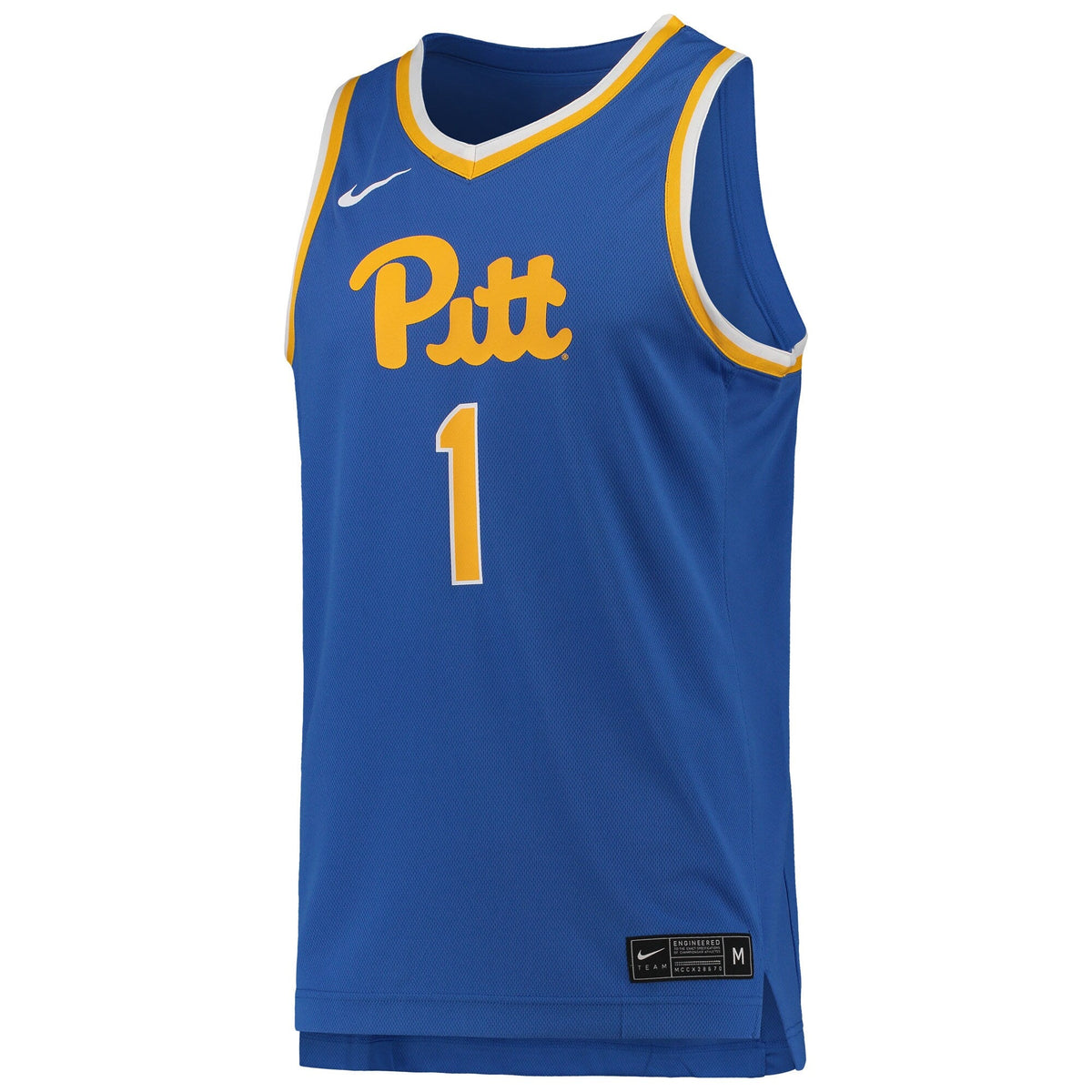 #1 Pitt Panthers Team Replica Basketball Jersey - Royal product image 3, provided for visual reference and product detail