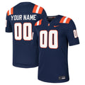Illinois Fighting Illini Custom Football Game Jersey - Navy product image 1, provided for visual reference and product