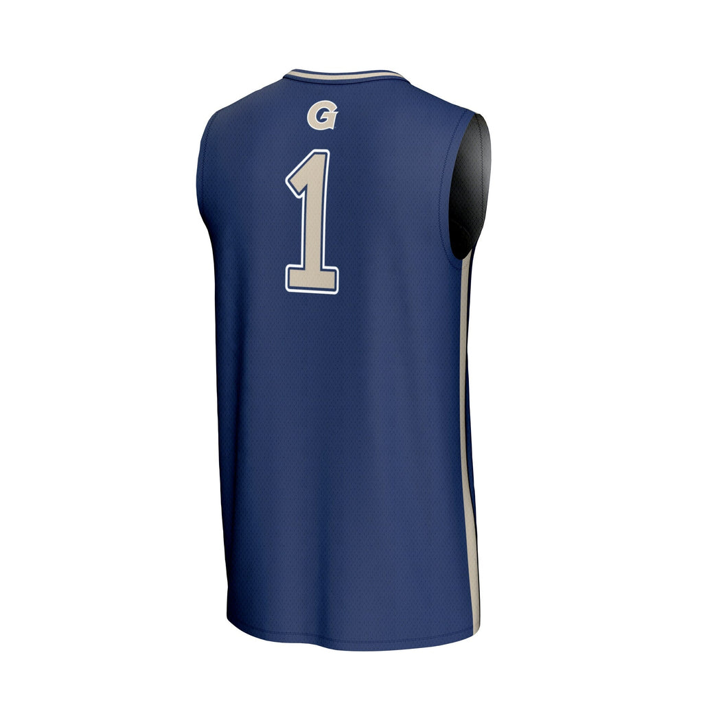 #1 Georgetown Hoyas Lightweight Basketball Fashion Jersey - Navy product image 4, provided for visual reference and product