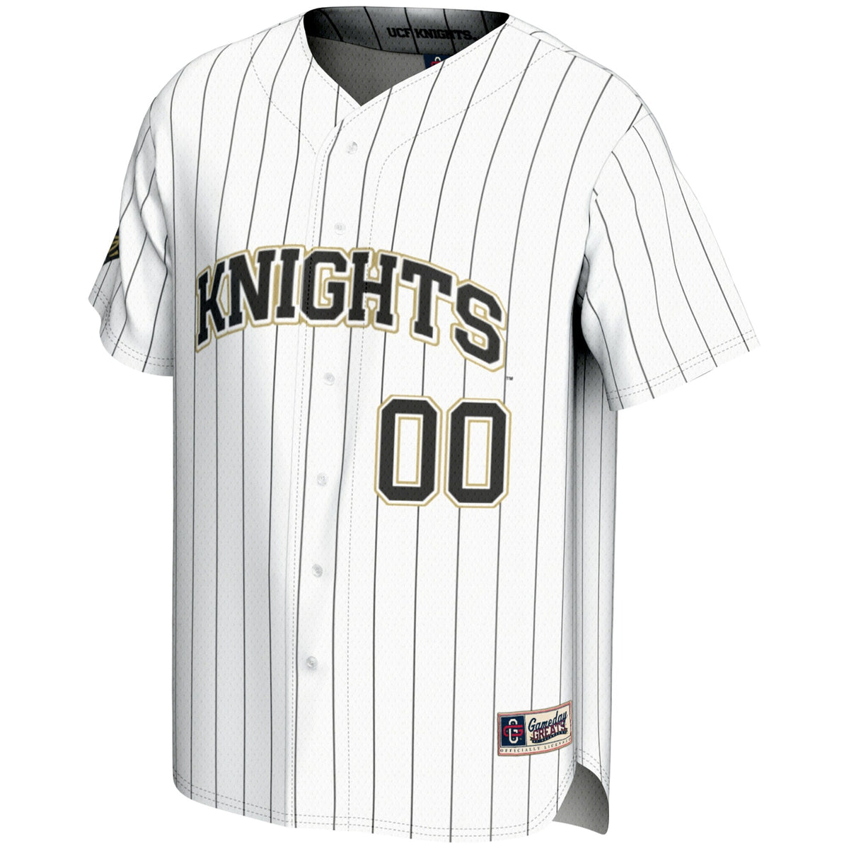 UCF Knights NIL Pick-A-Player Lightweight Baseball Jersey - White product image 3, provided for visual reference and product
